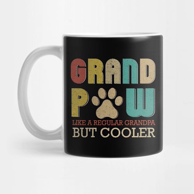 Grand Paw Like A Regular Grandpa But Cooler Shirt Gift For Dad by WoowyStore